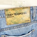 One Teaspoon Jackson Intentionally Ripped Destroyed Hem High Rise Jeans, Size 28 Photo 8
