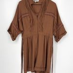 Diane Von Furstenberg  Satin Pintucked Button Front Silk Blend Romper Size 14 Photo 11