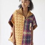 Urban Outfitters Women's Nylon Quilted Patchwork Poncho One Size EUC Photo 0
