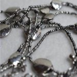 Chico's  Retro Glam Hammered Metal Disc Beaded Chain Single Starnd Necklace Photo 1