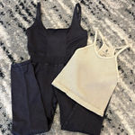 Free People Movement Lot Good Karma Jumpsuit & Ribbed Crop Tank Medium/Large Black Photo 0