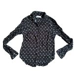Urban Outfitters Finley Printed Button-Down Shirt Black Size Medium Photo 3