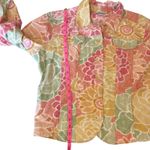 Coldwater Creek Floral Cotton Jacket Women's Button Front Lightweight Flowers Photo 3