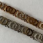 Set of silver and gold link bracelets Gold Photo 1