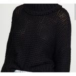Free People My Only Sunshine Black Chunky Knit Sweater Size Small Photo 3