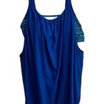 Bloomchic Blue Tankini Adjustable Straps Swim Top Size 18/20 Photo 0