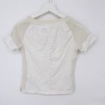 Nike  Women's Fit Dry Short Sleeve Cream‎ Tee Mesh Sheer XS Photo 2