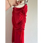 Commense Red Off The Shoulder Sheer Mesh Panel Long Sleeve Maxi Dress M NWT Size M Photo 6