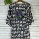 Tolani  Elephant Painted Paisley Silk Tunic Photo 4
