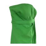 Jenny Yoo Collection Silk & Cotton Green Strapless draped Mini Dress Size 8 Photo 6