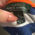 Ralph Lauren LAUREN Blue LRL Orange Striped Hoodie Size Large Photo 7