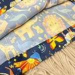 Vintage 60s or 70s silky animal print bellbottom pants Blue Photo 3