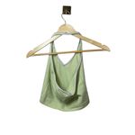 Brandy Melville  Alexis Cropped Halter Top in Green/White OS Photo 7