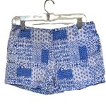 Vineyard Vines Blue & White Painted Patchwork 1/2 Inch Size 4 Preppy Shorts. Photo 1