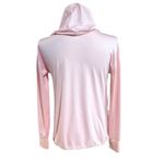 Nine West  Active Long Sleeve Hooded Top Thumb Holes Light Pink Small Photo 4