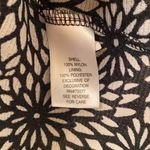 Croft & Barrow Short Sleeve Black White Blouse Size XL Floral Smocking Stretchy Photo 3