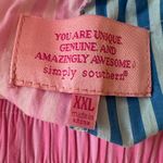 Simply Southern  Serena Boxer shorts pink and blue pinstripe size XXL Photo 2