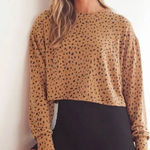 Lulus LULU’S LAST SPOT RUST BROWN DOT PRINT PULLOVER SWEATSHIRT Photo 0