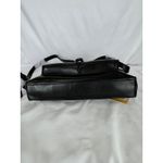 Leather Crossbody Bag Flap Pocket‎ Adjustable Strap Everyday Purse Black Photo 4
