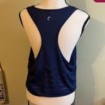 Zyia  Racerback sheer stripped side ruched tie top Photo 1