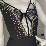 BANJUL  Beaded Elegant Black Evening Dress Size Small. Photo 2