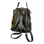 Moda Luxe  Convertible Black Leather Backpack Photo 1