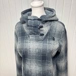 The North Face Women's Plaid Fleece Pullover Cowl Blue and gray Hoodie Size S Photo 1
