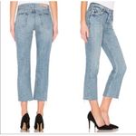 GRLFRND Tatum in Late Night Crop Fray Hem New $250 Woman Jeans Slim Kick Size 28 Photo 1