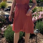 Abercrombie & Fitch Pink Pleated Midi Summer Dress Photo 1