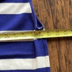 Sewn & Seen Womens Sleeveless Polo Sweater Vest Top Size Large Royal Blue Stripe Photo 3