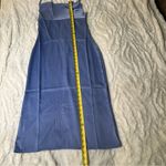 We Wore What  Size 2 Silky Blue Cowl Midi Dress Party Club Bridesmaid Wedding Photo 13