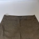 Eileen Fisher Linen Blend Straight Leg Pants Women 8P Olive Stretch Normcore Photo 4