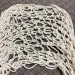 Handmade Infinity Knit Scarf Creamy White with Gold NEW Photo 3
