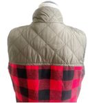 Maurice's Maurice’s Red Buffalo Plaid Flannel Puffer Zip Up Vest Size XL Outdoors Hunting Photo 2
