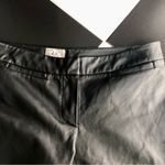 Milly  NY Genuine Black Stretch Leather Pants 8 zippers at hem moto style Photo 7