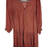 Holding Horses Anthropologie  Pavin Button Down Tunic Boho‎ Small Womens Orange Photo 0