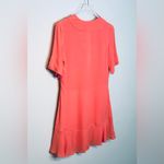 ALC Frank A.L.C. Delaney Salmon Coral Pink Peach Silk Plunge V-Neck Mini Dress Size 0 Photo 5