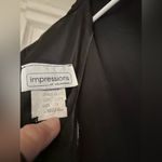 Impressions Vintage of California, 1980s Black Satin Blouse Photo 2
