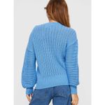 Princess Polly  Blue Peachyo Sweater Oversized Balloon Sleeves Sheer Knit S/M NWT Photo 3