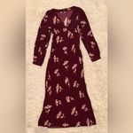 Madewell NEW  Long sleeves V-Neck Cuff-Sleeve Maxi Dress in Floral Sz 4 Photo 6