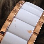 Ladies rose gold tone rhinestone cuff watch Photo 7