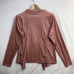 Lascana M Faux Suede Waterfall Jacket Dusty Rose Pink Soft Drape Blazer Office Size 8 Photo 2