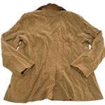 Vince Blazer Womens 12 Tan Drapey Twill Jacket Double Breasted Oversized Tencel Photo 5
