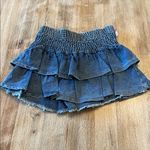 Source Unknown Ruffled Denim Skort with Pink Bows Juniors S Photo 7