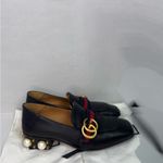 Gucci  Peyton GG Pearl Loafer Pumps EU 35 1/2 US 5.5 Black Leather Block Heel. Photo 5