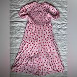 Petal and Pup Pink & Red Polka Dot Gasal Smocked Tiered Maxi Dress - Women's 10 Photo 1