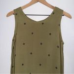 Christopher & Banks Boho Floral Flowy Olive Green Sleeveless Rayon‎ Dress Photo 1