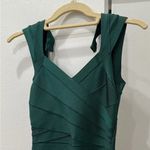 Herve Leger HERVÉ LÉGER Fluted cutout bandage dress Emerald Women Clothing XXS Photo 6