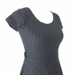 Gracia Mini Dress Womens S Blue Cable Knit Fit & Flare Skater Office Preppy Photo 4