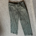 Talbots  Cotton Linen Drawstring Pant in Green Size 6 Photo 2